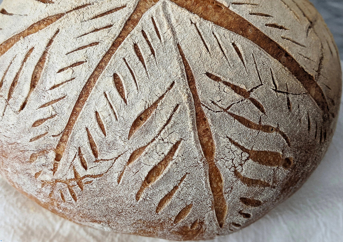 Brood snijden voor het bakken: scoren met zuurdesem en rijsmand