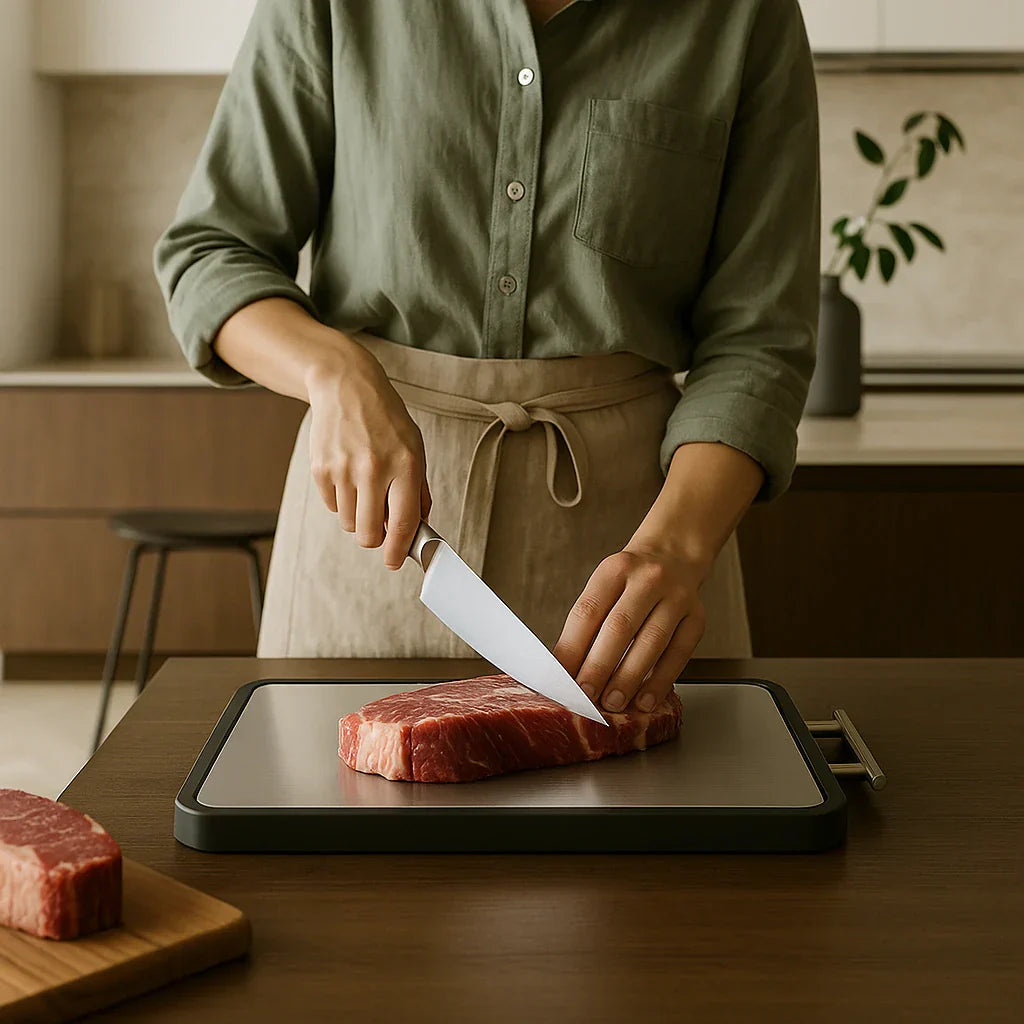 Zijn titanium snijplanken goed voor je messen?